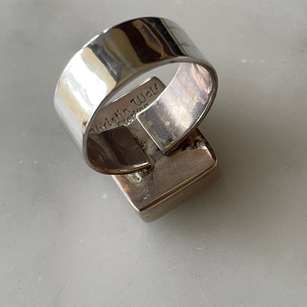 Vintage Christin Wolf Onyx Ring - Picture 4 of 13